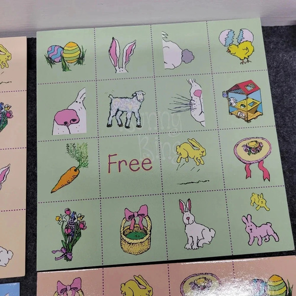 π΄3/$15π΄ Cute Vintage Easter Bingo Game Kids Fun Play Time - Picture 3 of 16